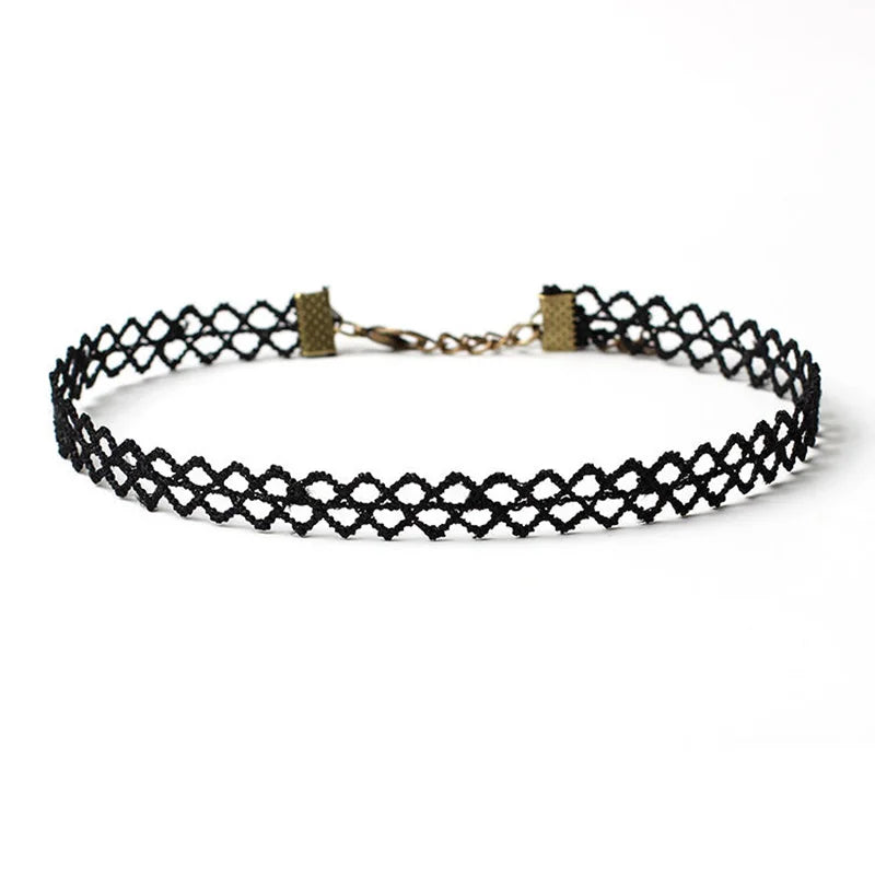 Goth Black Velvet Choker Necklaces Gothic Accessories