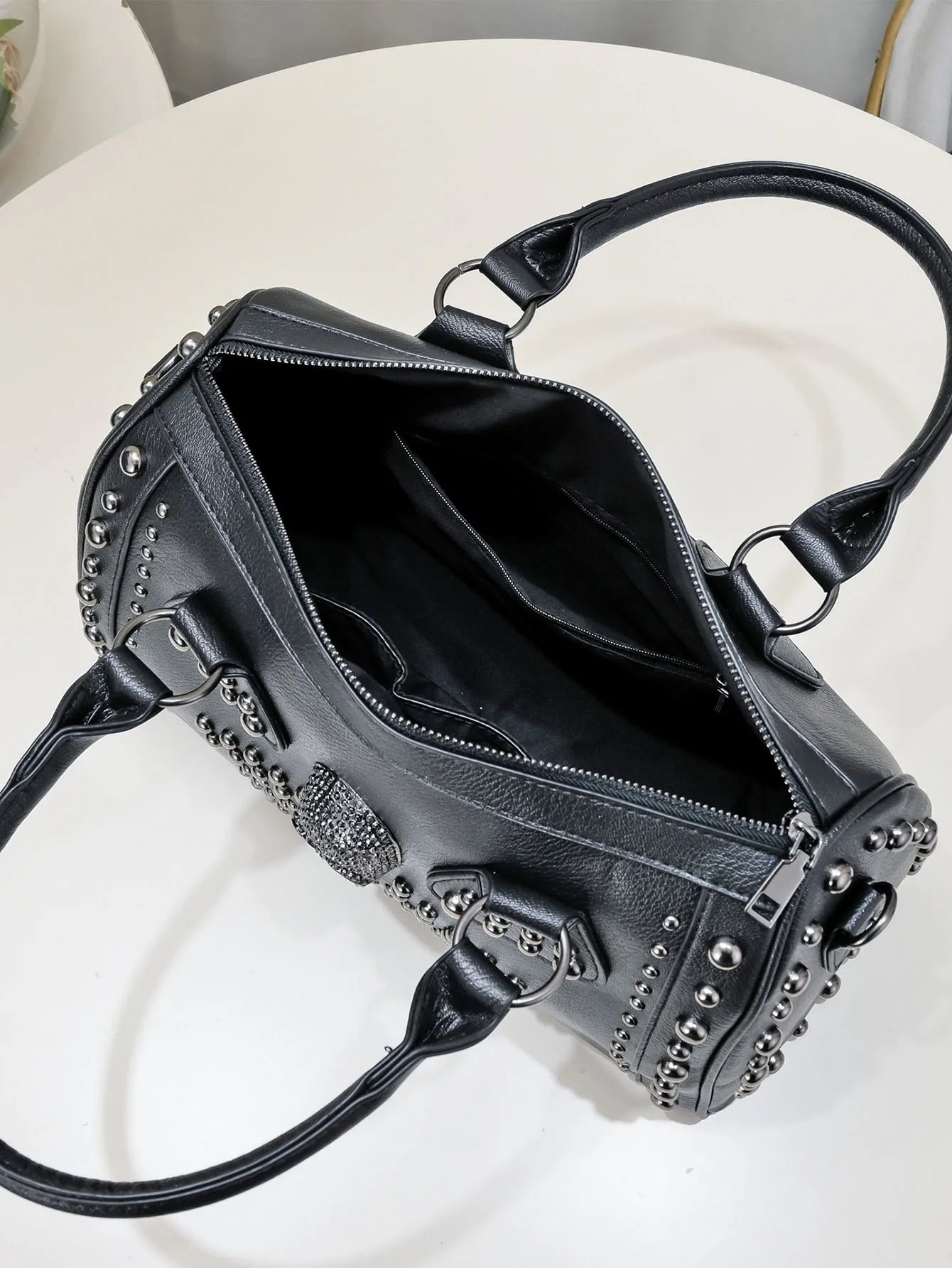 Large Gothic Skull Handbag Shoulder Bag Tote