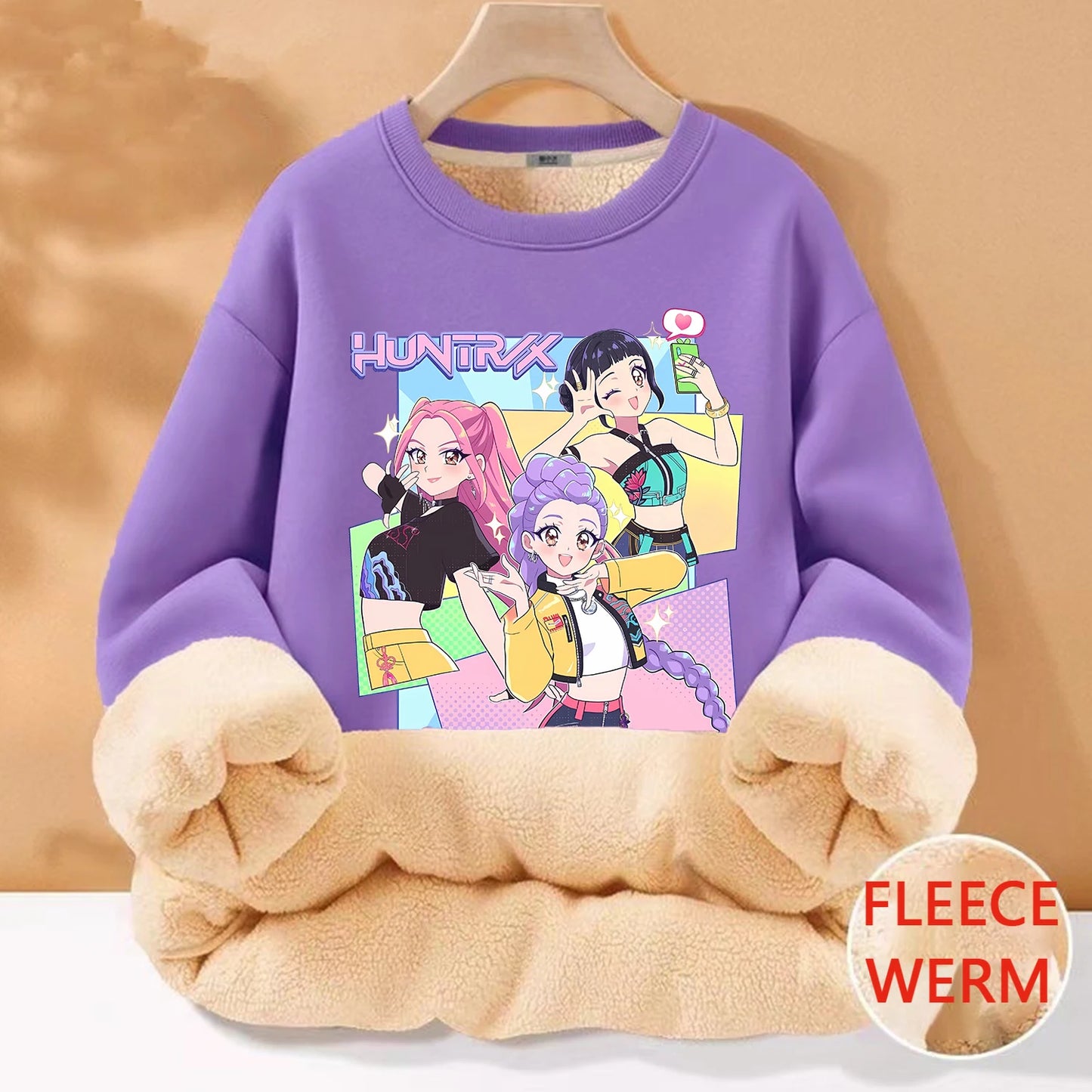Kpop Demon Hunters Hoodie Huntrix Clothes Fleece Jumper Sweatshirt Hoodies