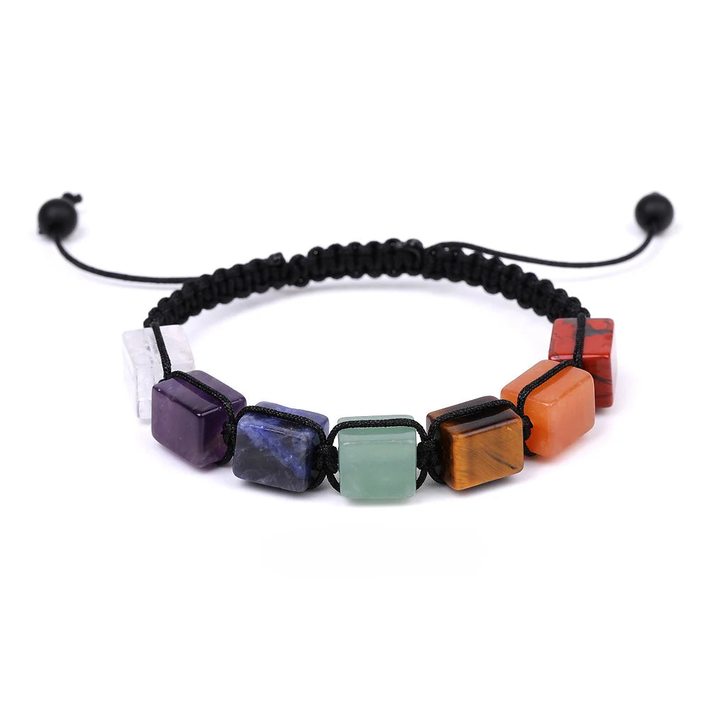 Chakra Beads Bracelet Natural Stone Yoga Reiki Healing Balance 7 Classic Calming Energy