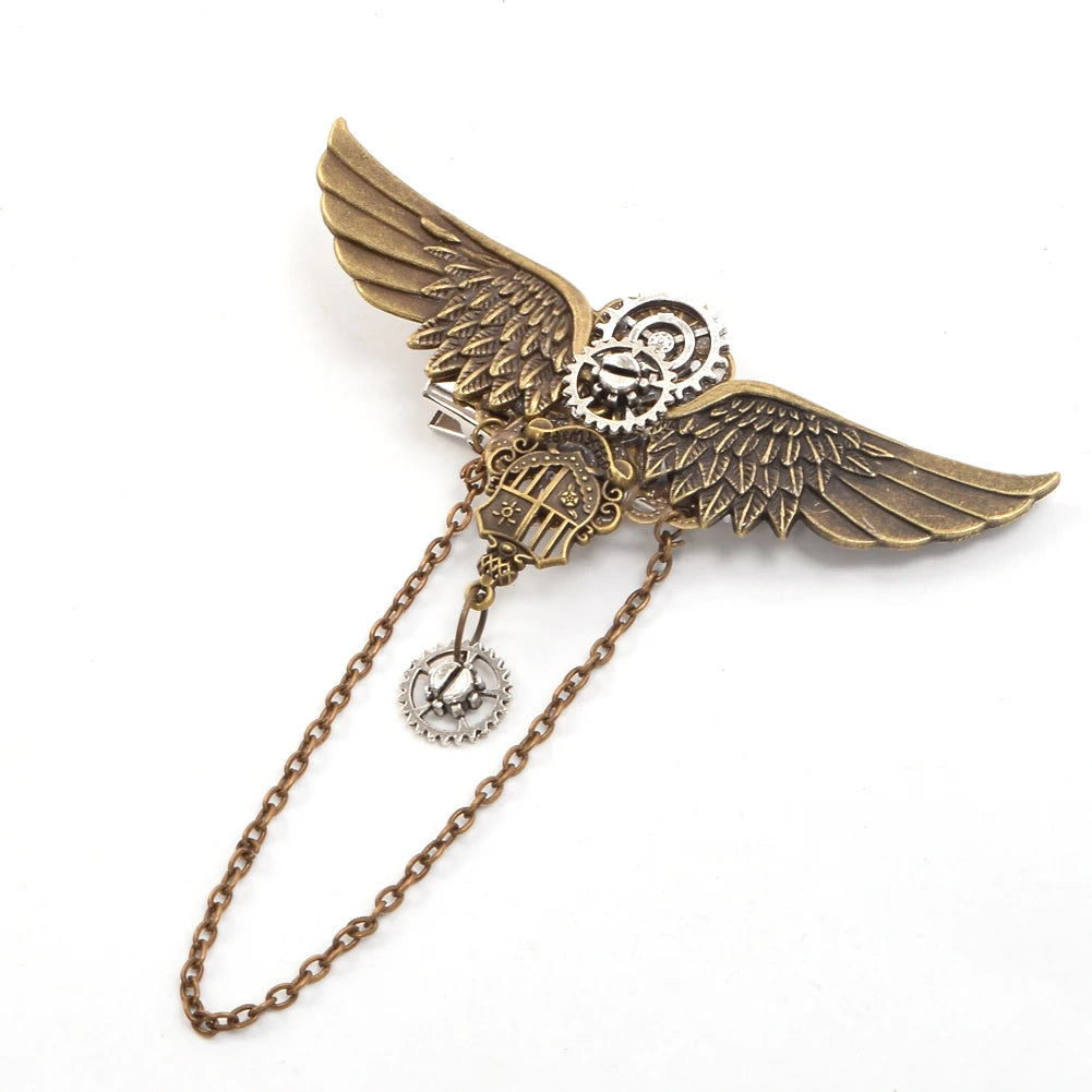 Gothic Steampunk Hair Clips Hair pin Barrette Costumes Clockwork Hair Accessory