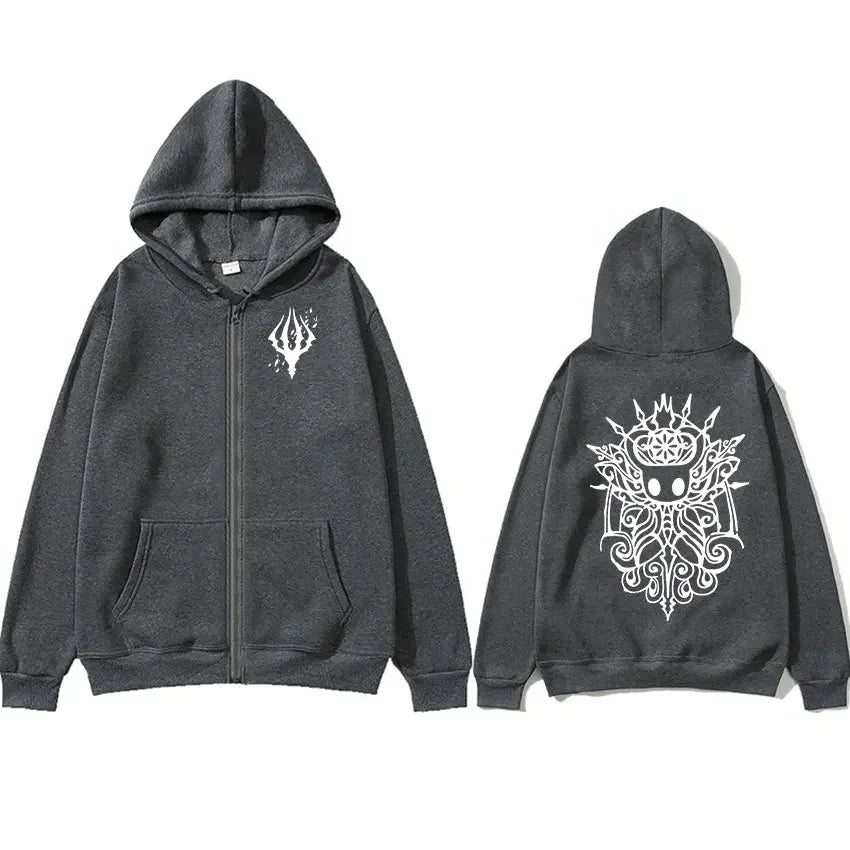 Game Hollow Knight Pullover Zipper Hoodie Men's Women Gamer Merch Clothes