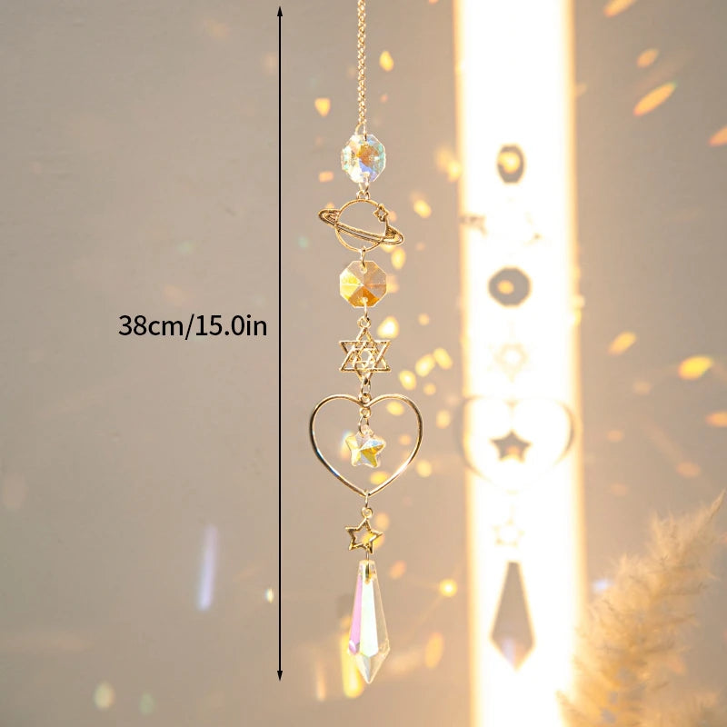 Crystal Suncatcher Pagan Wind Chimes Bohemian Garden Ornament