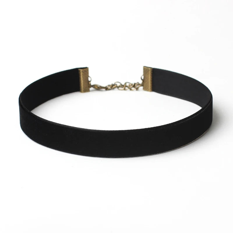 Goth Black Velvet Choker Necklaces Gothic Accessories