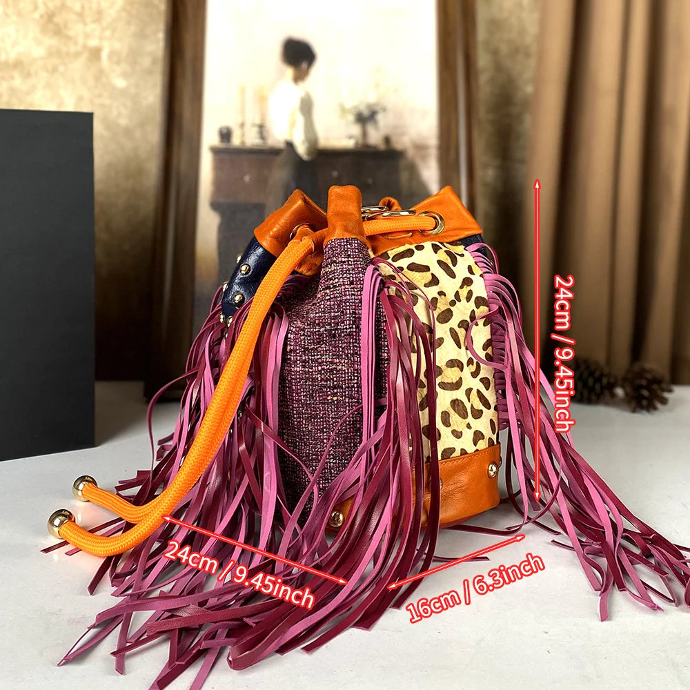 Boho Hippie Tassel Festival Handbag Purse Shoulder Bag