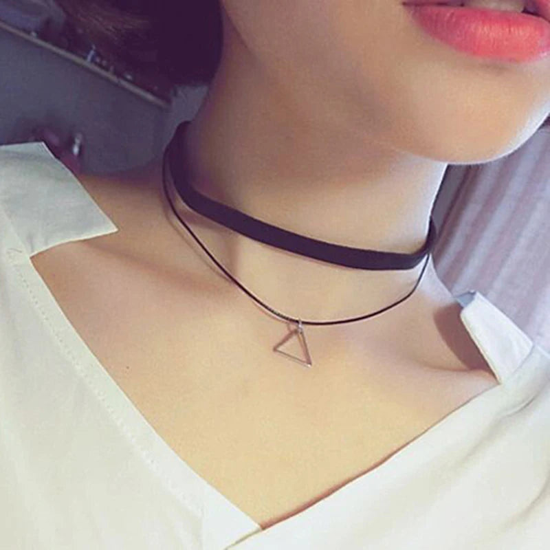 Goth Black Velvet Choker Necklaces Gothic Accessories