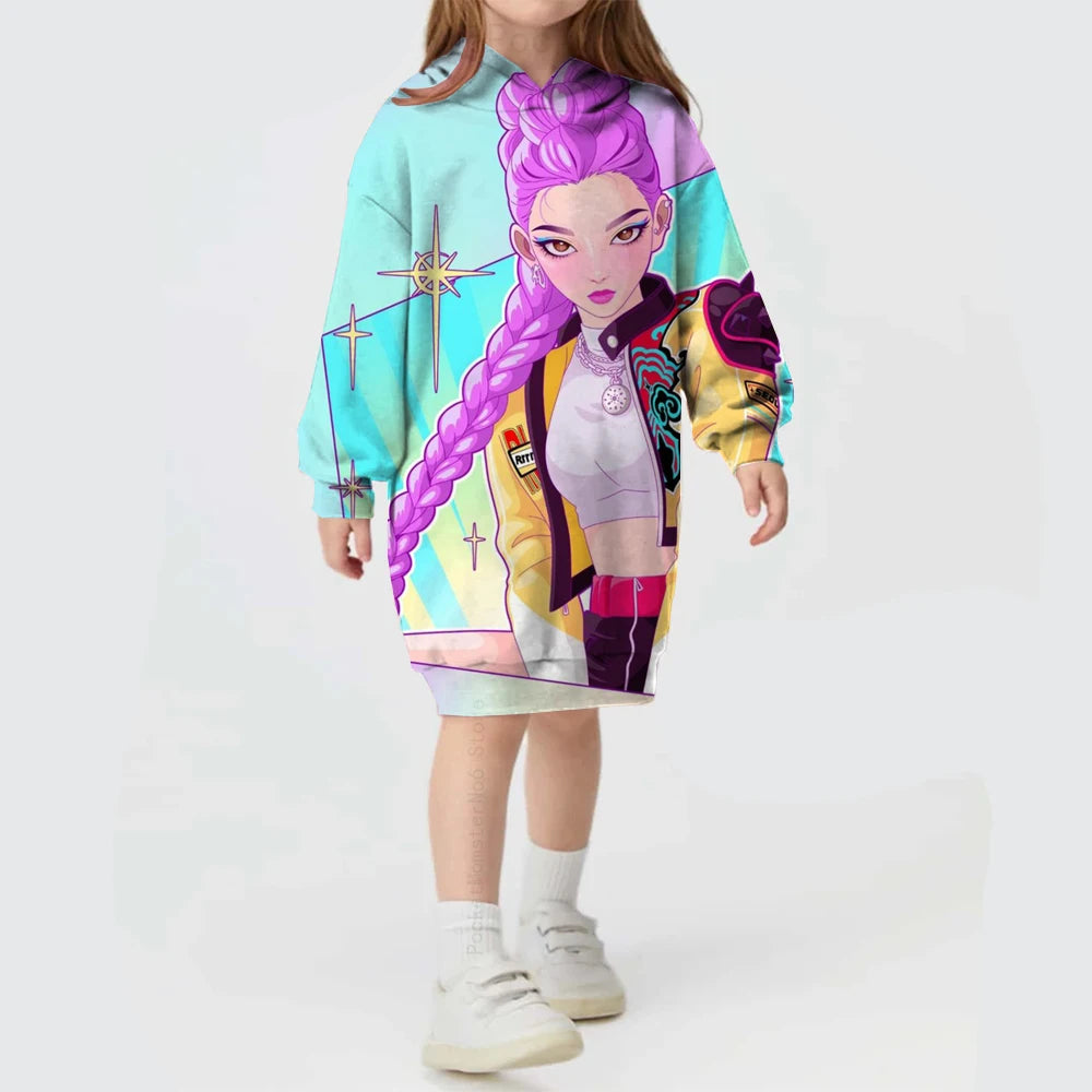 KPop Demon Hunters Huntrix Dress Long Jumper Sweater K-pop clothes