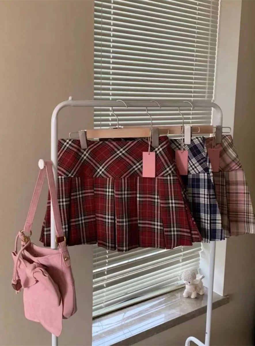 Plaid Tartan Y2K School Pleated Mini Skirt Clueless 90s Vintage