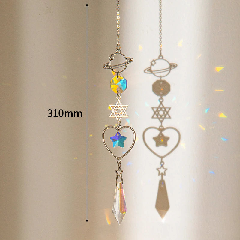Crystal Suncatcher Pagan Wind Chimes Bohemian Garden Ornament