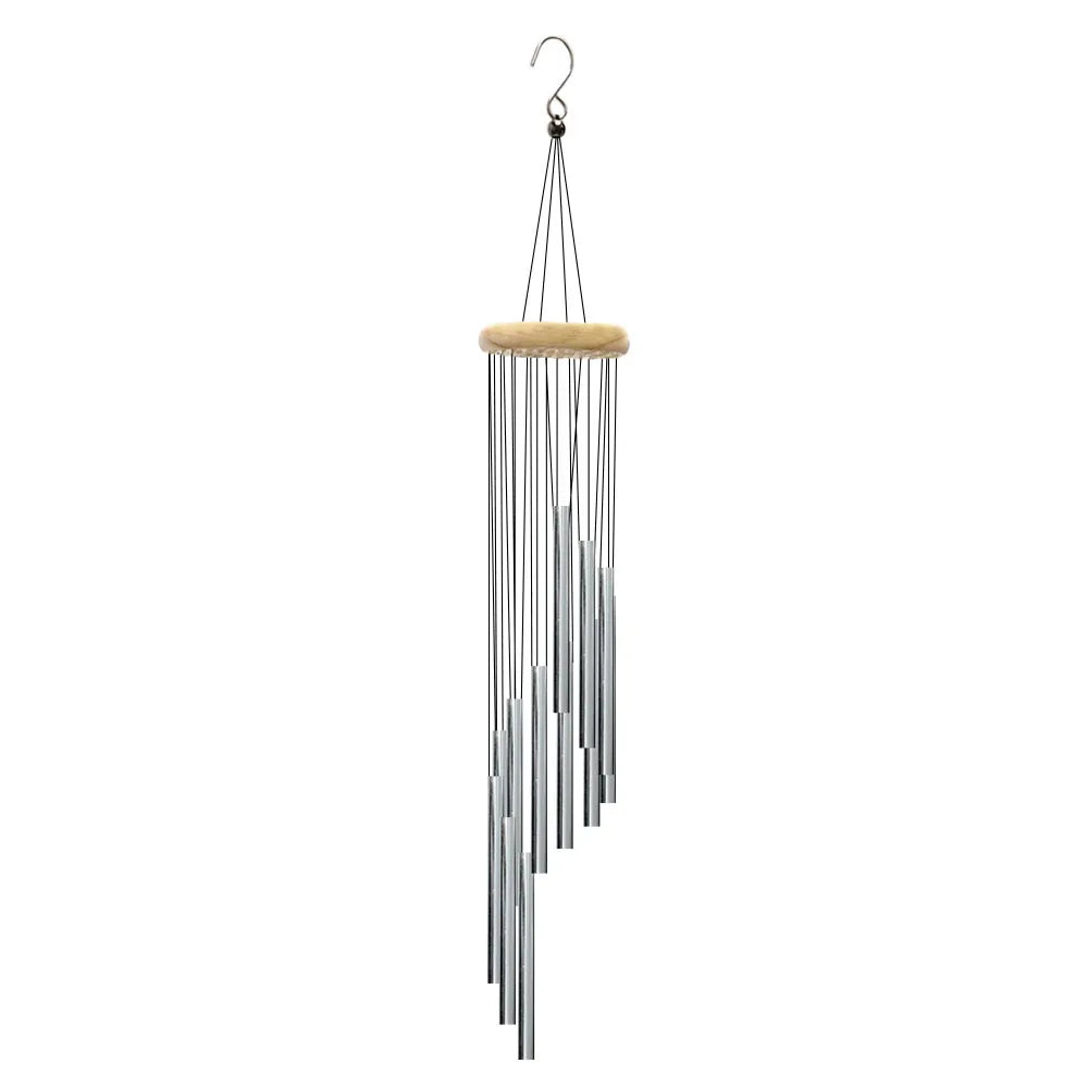 12 Tubes Aluminium Silver Gold Garden Wind Chimes