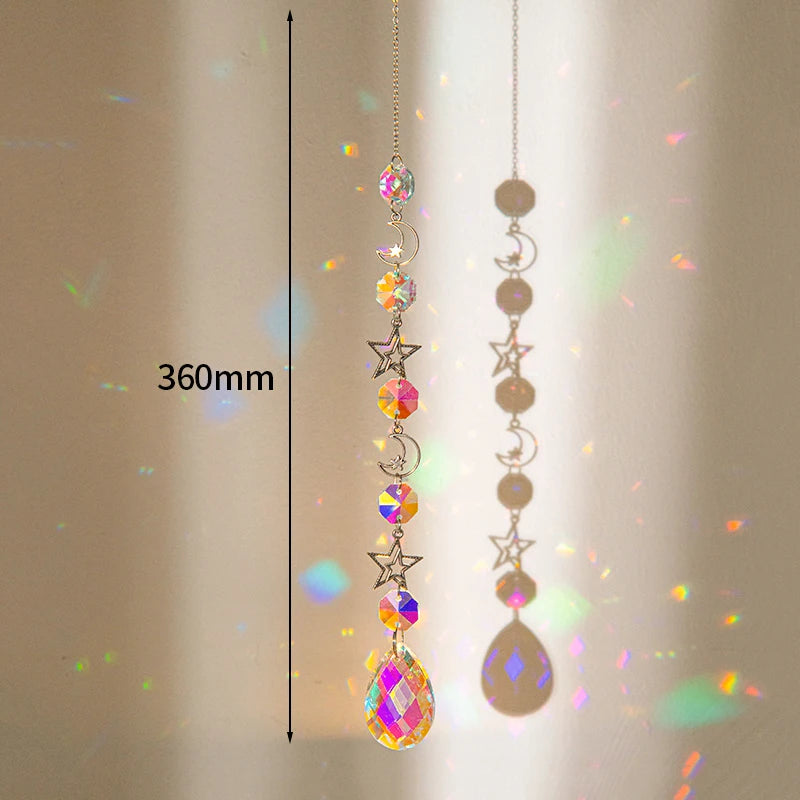 Crystal Suncatcher Pagan Wind Chimes Bohemian Garden Ornament