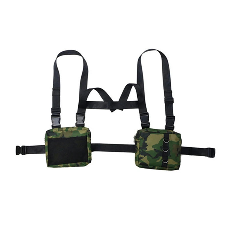 Punk Chest Bag Tactical Waist Pack Unisex Outdoor Vest Bag Harness Utility Pouch