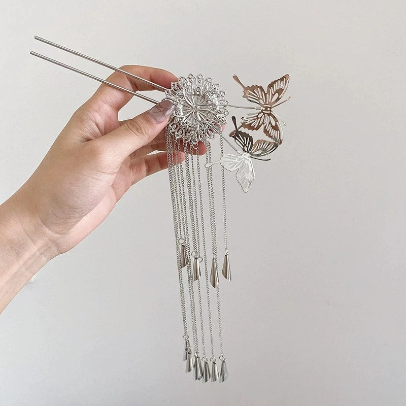Exquisite Butterfly Tassel Hair Sticks Accessory Hair slide Hairpin