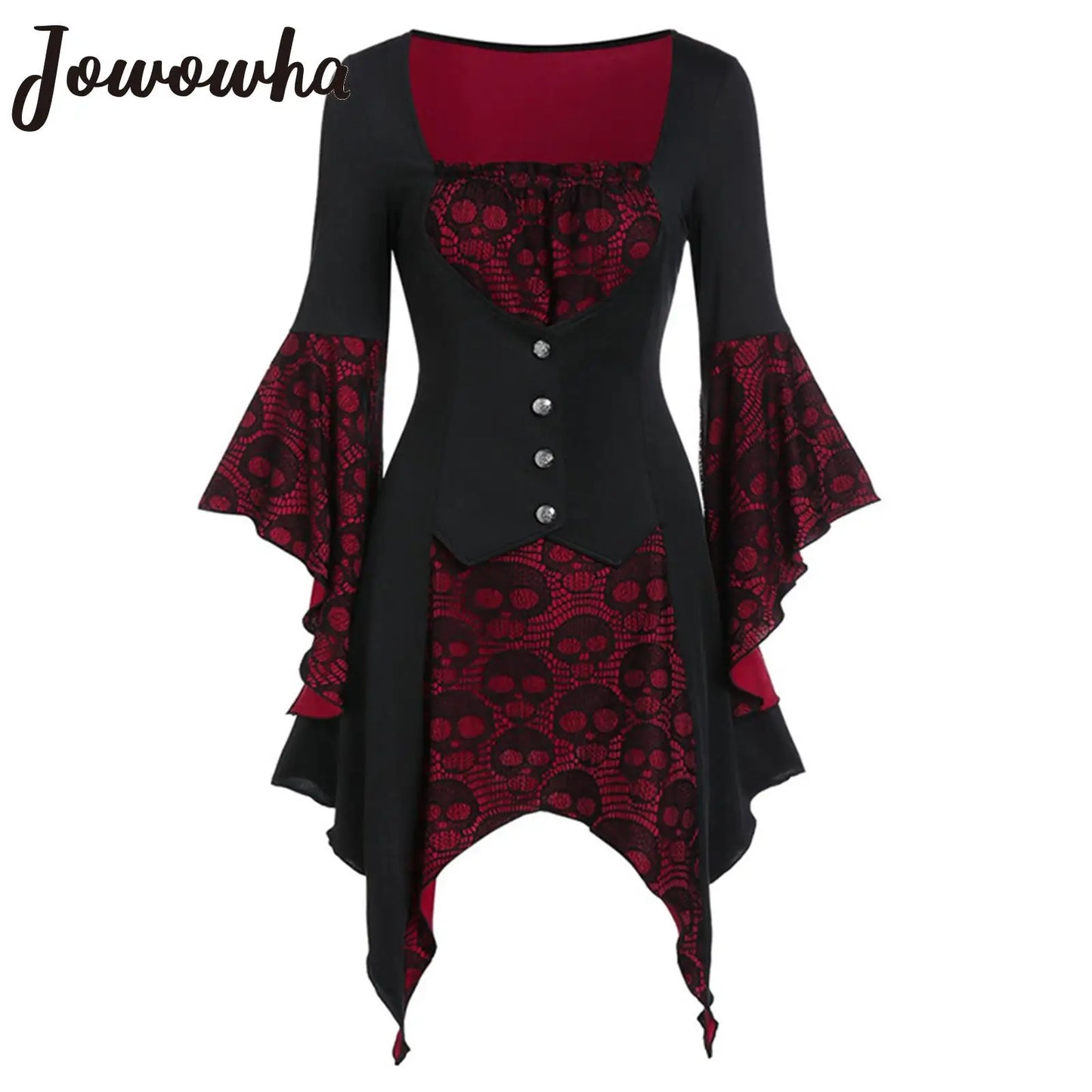 Sexy Victorian Vampire Gothic Waistcoat Witch Halloween Dress Fancy Dress Costume