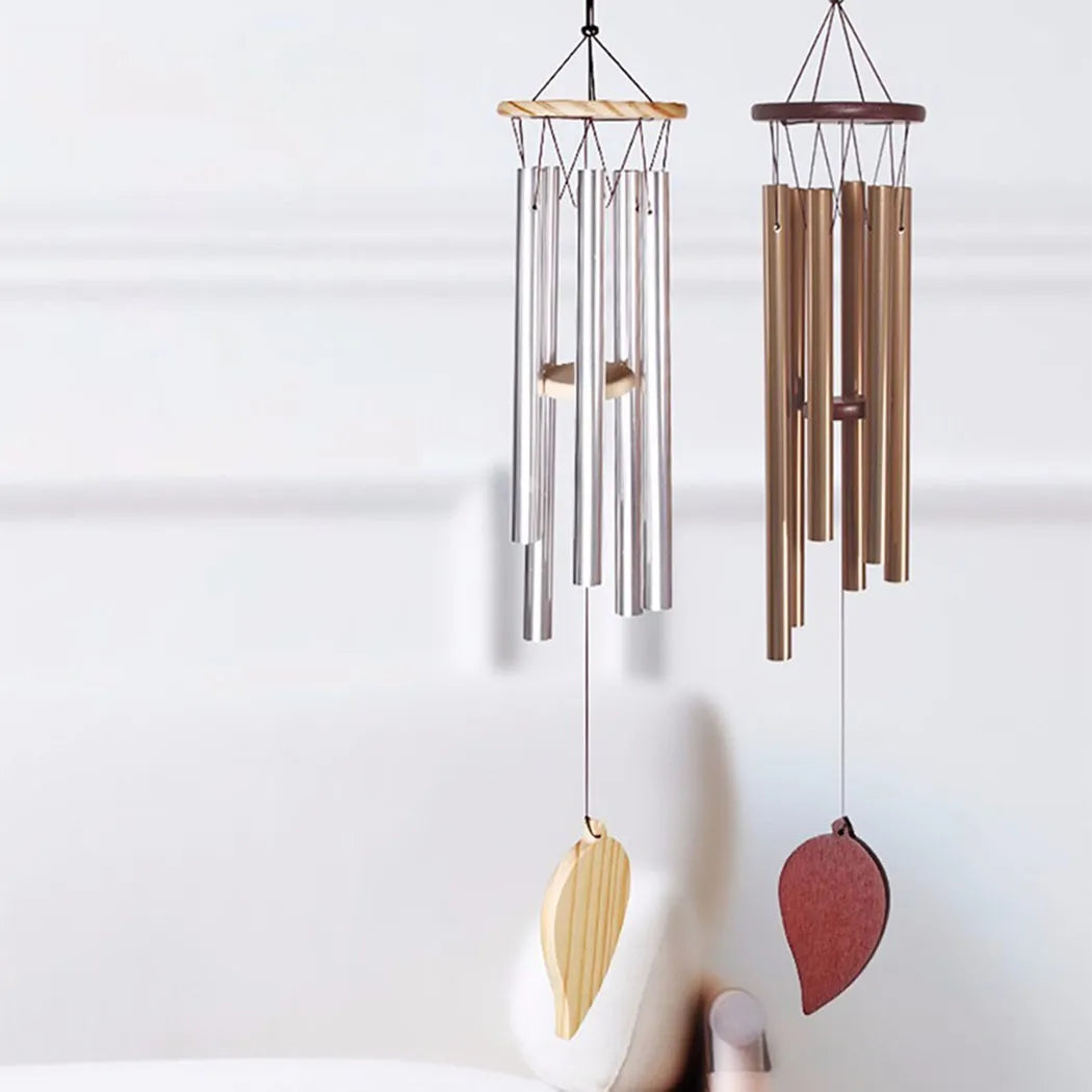 Good Luck Wind Chimes Gold Silver