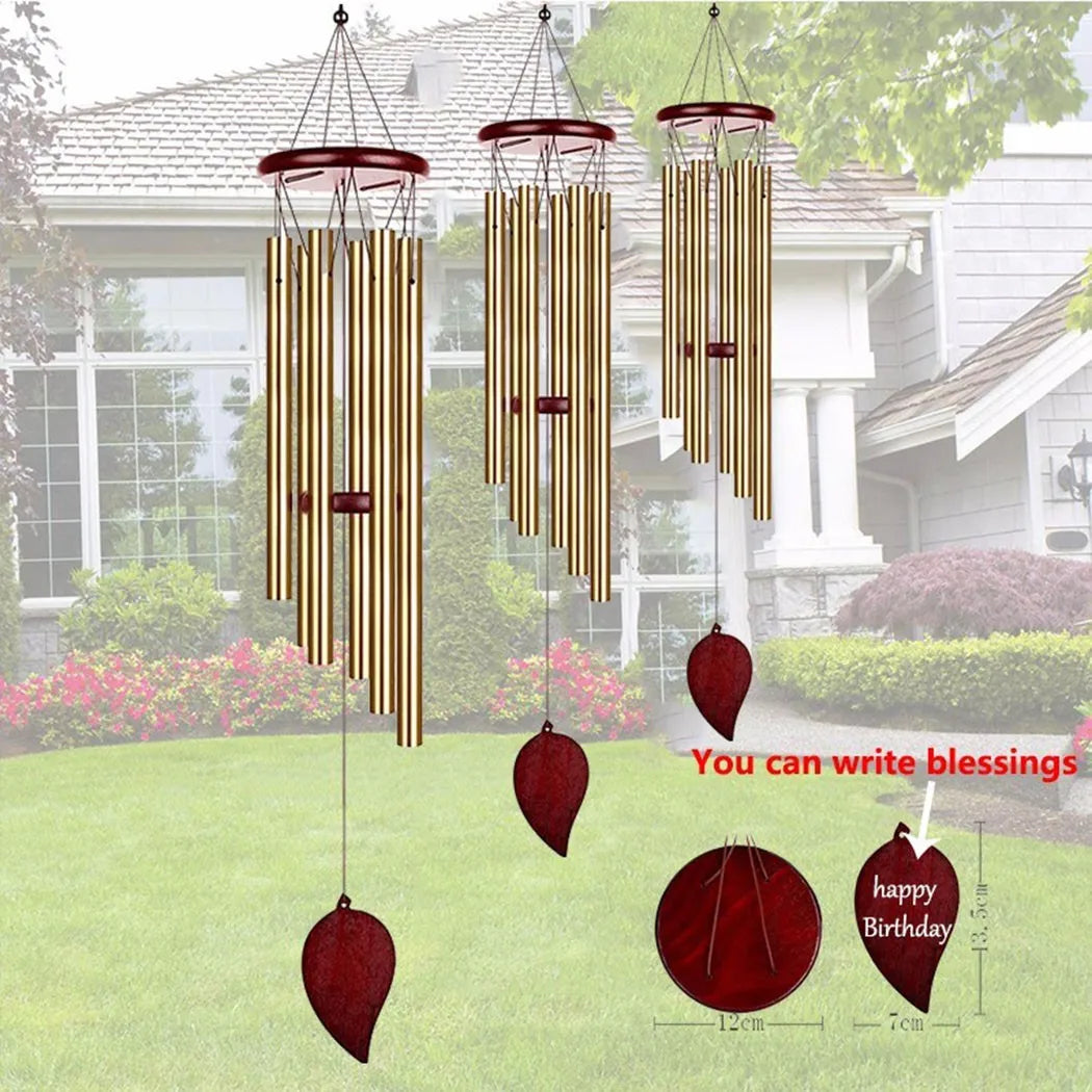 Good Luck Wind Chimes Gold Silver