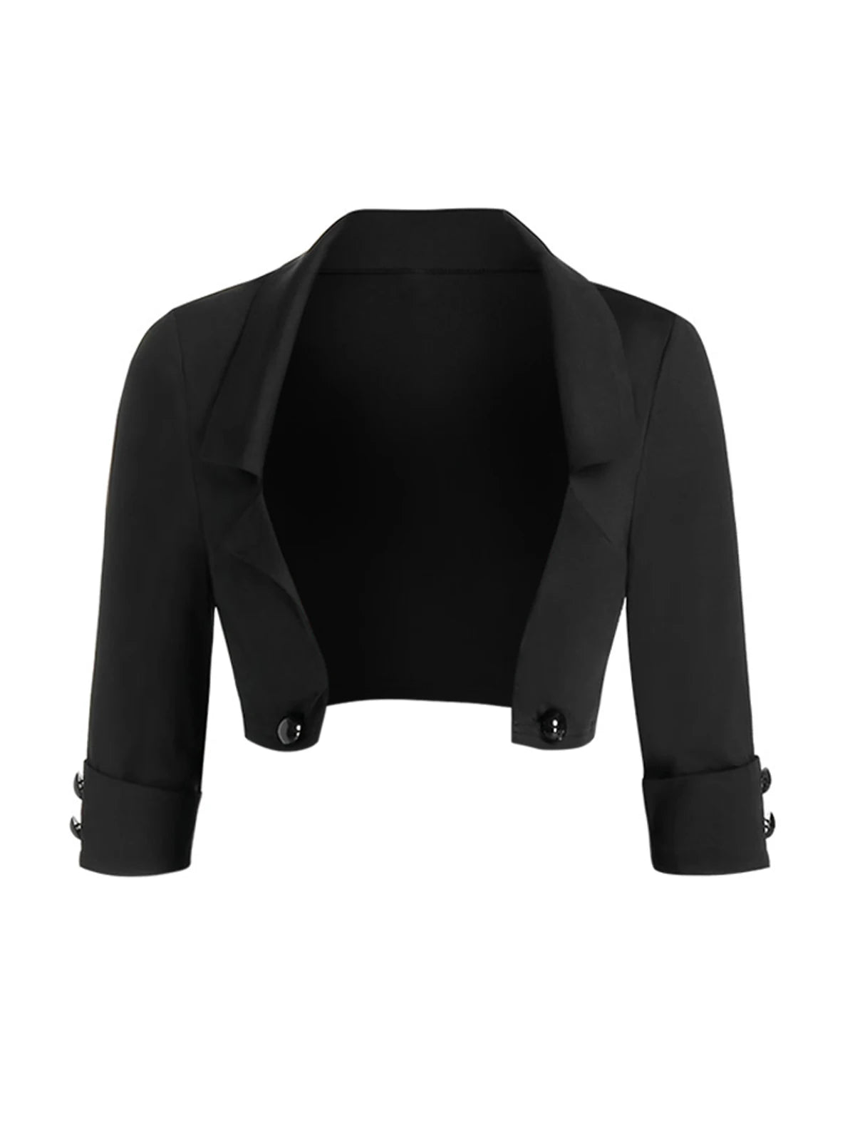 Black Gothic Vintage Cropped Jacket Bolero