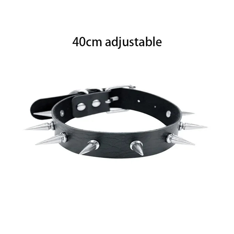 Bondage Sexy Heart Lock Key Rivets Black Goth Punk Chokers Gothic Collar