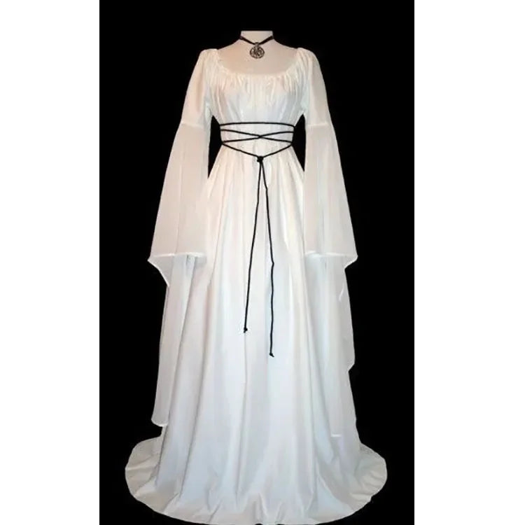 Pagan Medieval Gothic Historical Cosplay Long Gown Dress