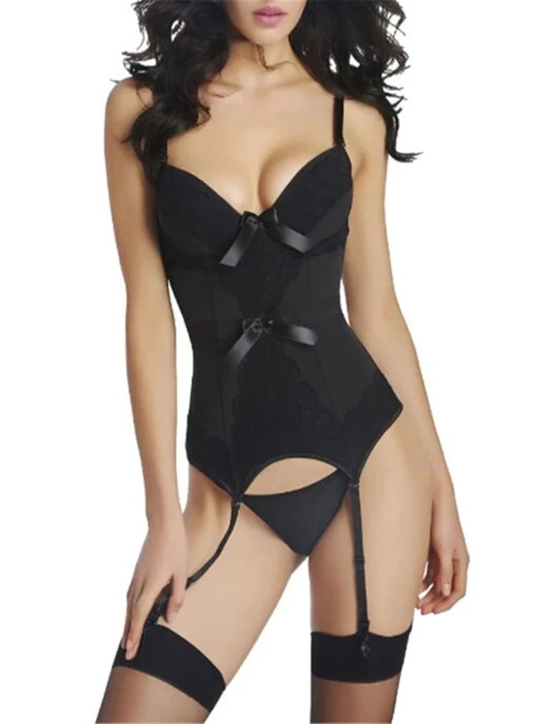 Black Gothic Sexy Corset Bustier Dress Tutu Skirt Party Clubwear