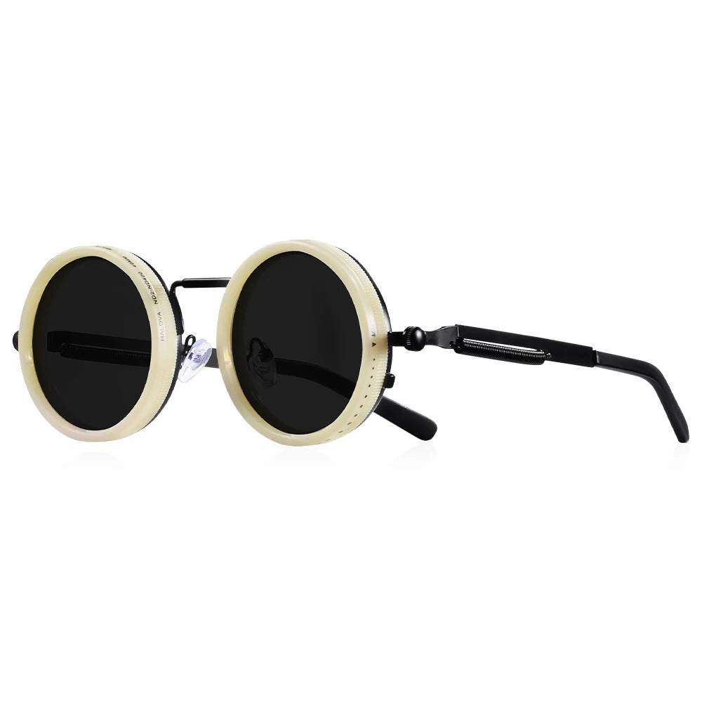 CRIXALIS Polarized Round Sunglasses ND9 Adjustable Dimming Men Women Retro Steampunk Fishing Eyeglasses Outdoor Shades UV400