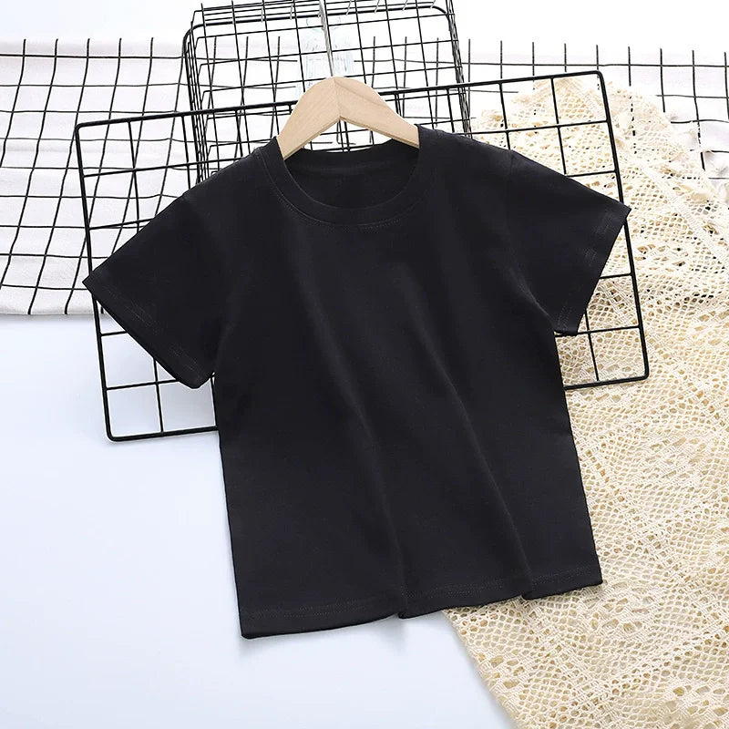 KPop Demon Hunters T-shirt Huntrix Rumi Kids Summer Top Clothes K-Pop Tshirt Black