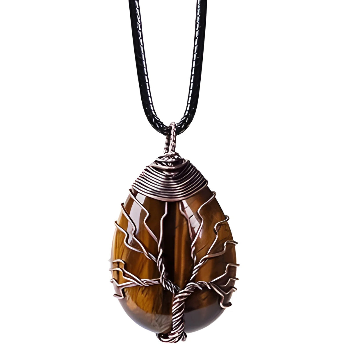 Natural Crystal Rose Quartz Tree Amethyst Pendant Jewelry