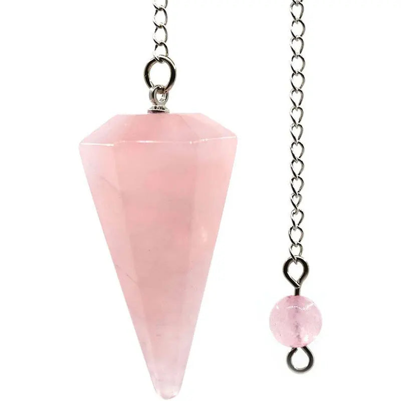 Natural Stone Quartz Agates Pendant Reiki Healing Cone Amethyst Charm Pendulum Pendants For Divination Dowsing Crystals