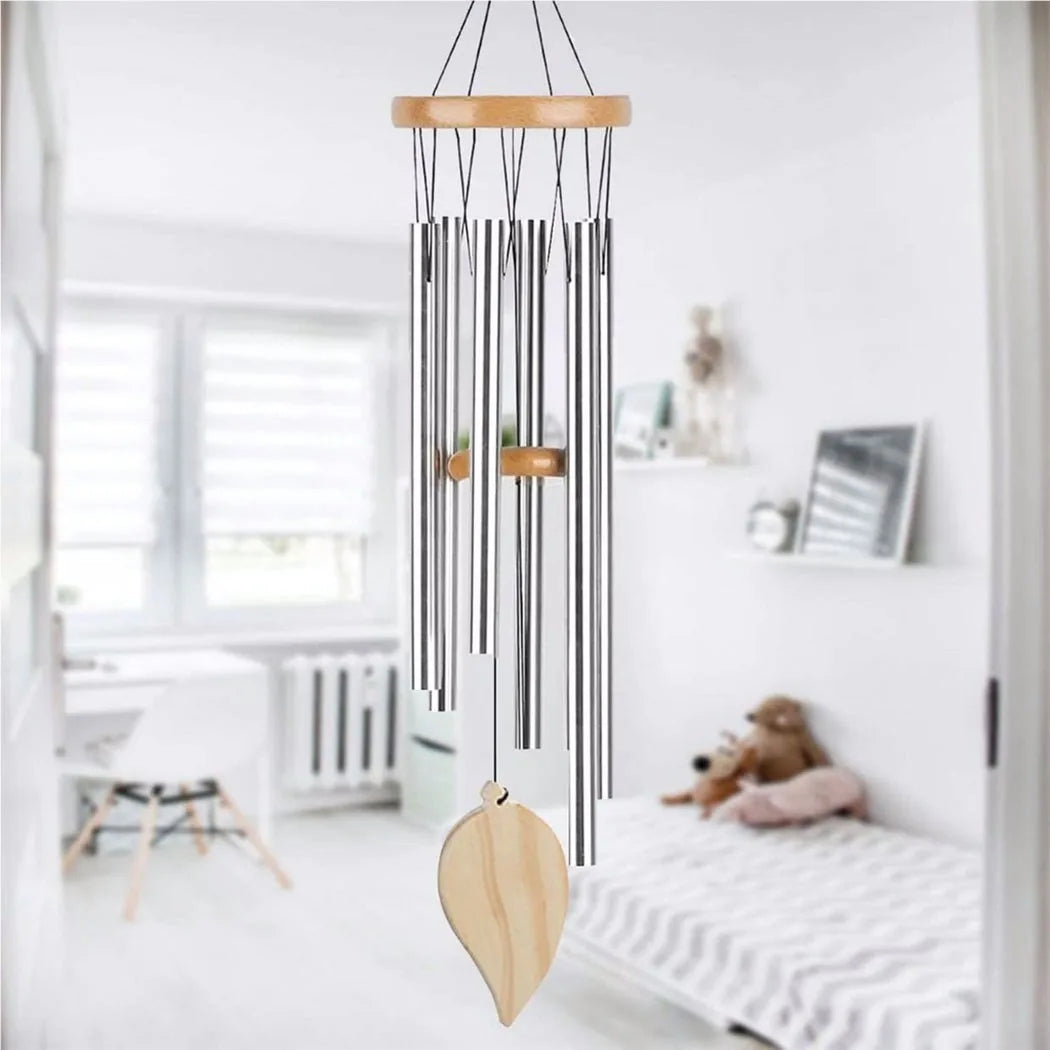 Good Luck Wind Chimes Gold Silver