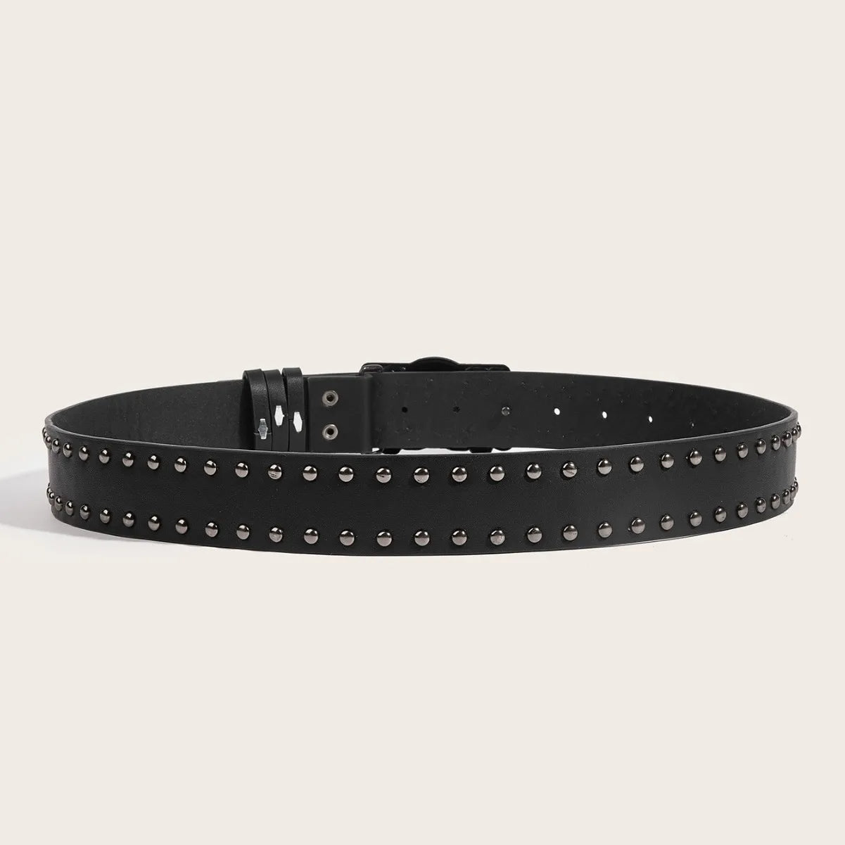 Punk Belts Gothic Skull Buckle Studded Metal Waistband Goth Belt