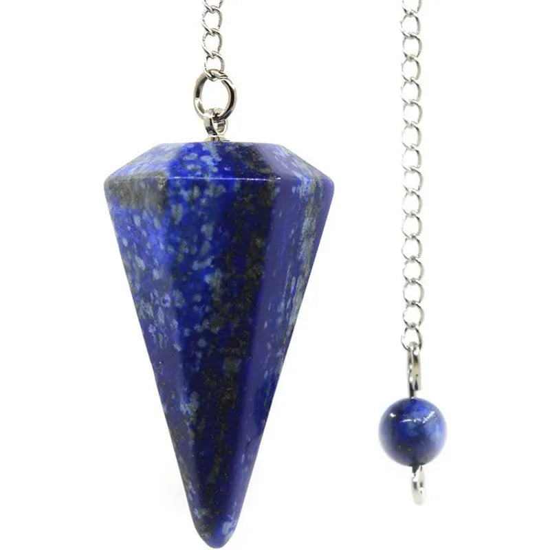 Natural Stone Quartz Agates Pendant Reiki Healing Cone Amethyst Charm Pendulum Pendants For Divination Dowsing Crystals