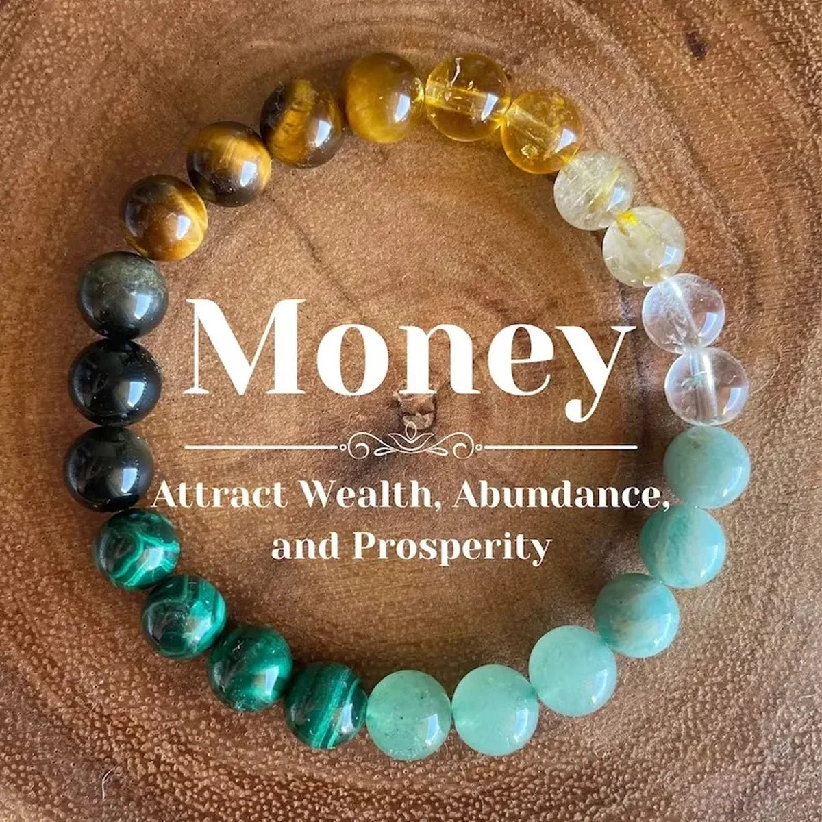 Wealth Money Bracelet Healing Crystal Positivity