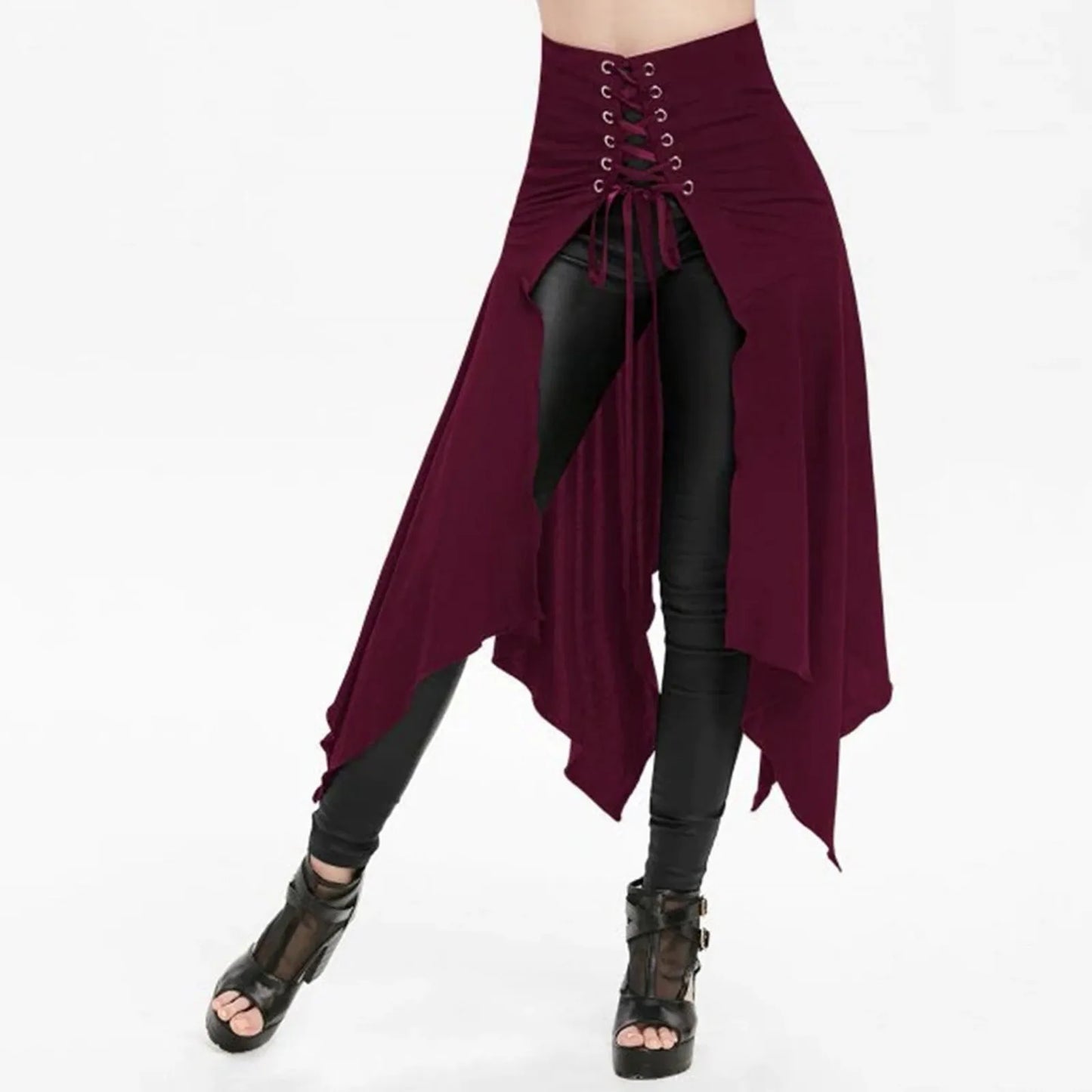 Gothic Steampunk Medieval Vintage High Waist Over Skirt