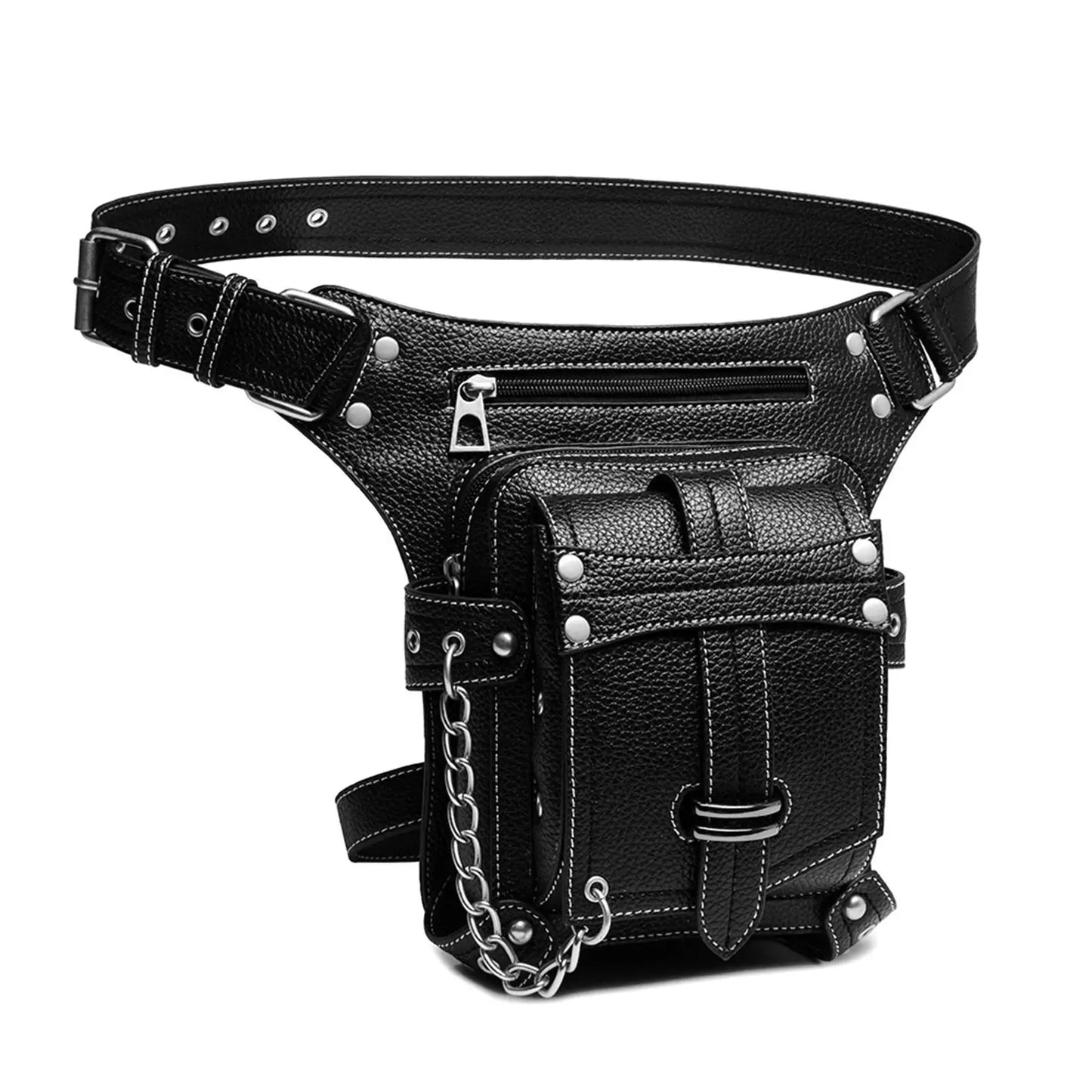 Unisex Gothic Waist Bag Fanny Pack Leg Hip Purse Pouch