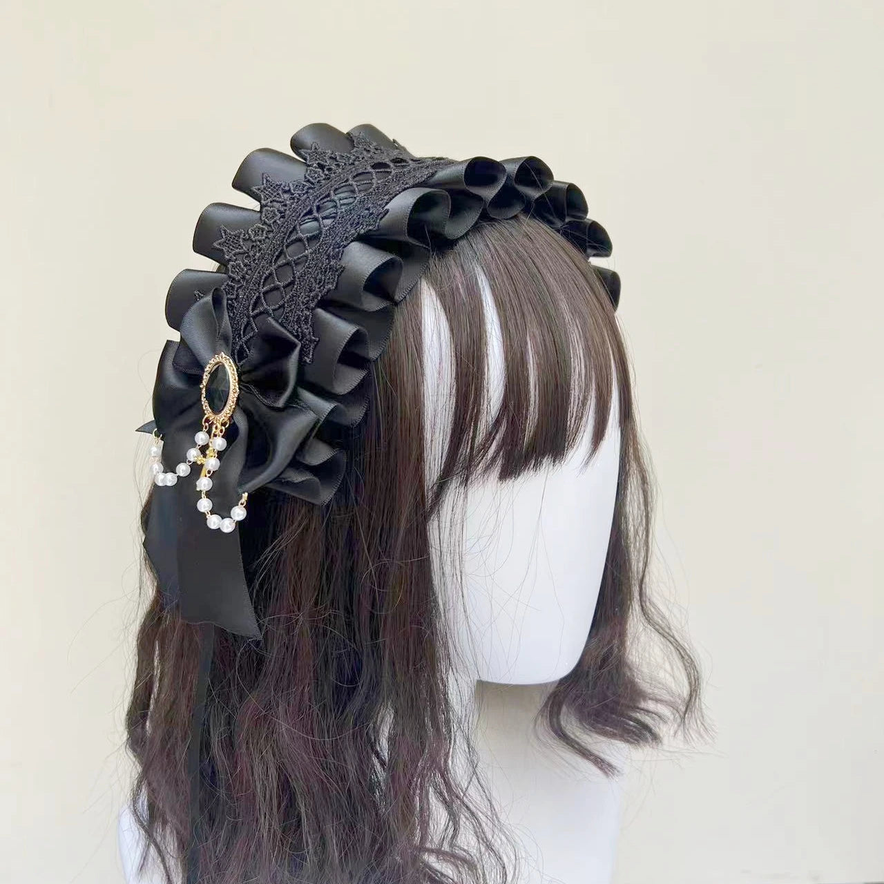 Victorian Gothic Lolita Headdress Maid Hair Accessories Cute Cosplay