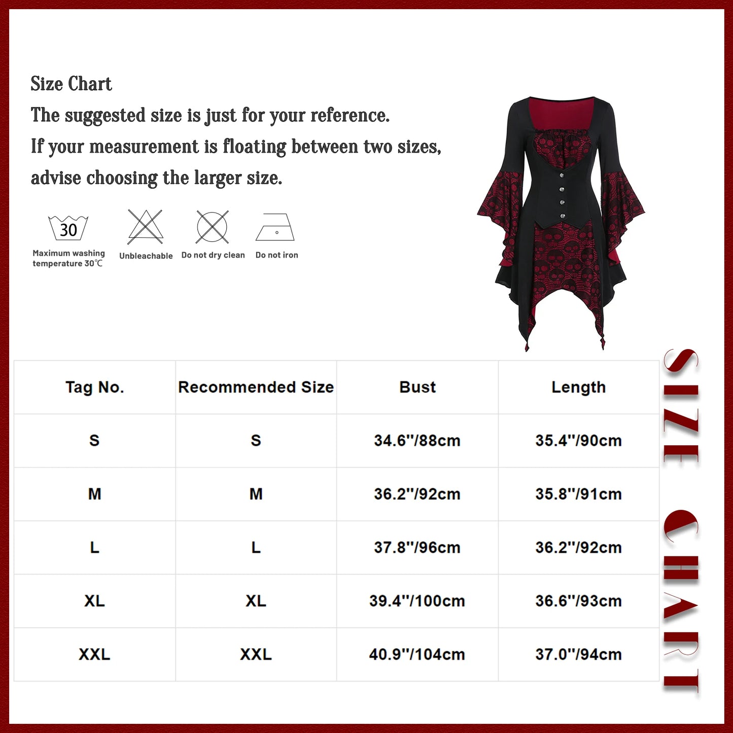 Sexy Victorian Vampire Gothic Waistcoat Witch Halloween Dress Fancy Dress Costume