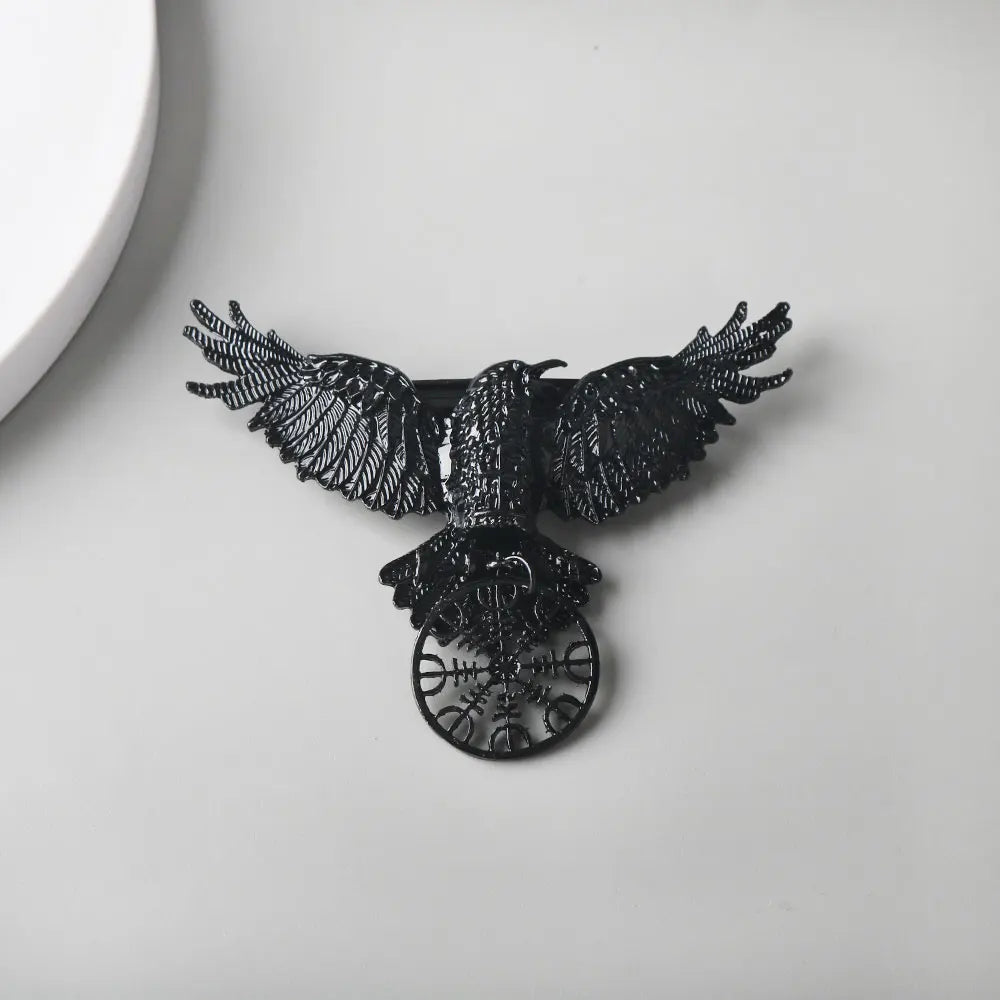 Gothic Crow Vintage Medieval Hairclip Resin Raven Barrette Hair Accessory