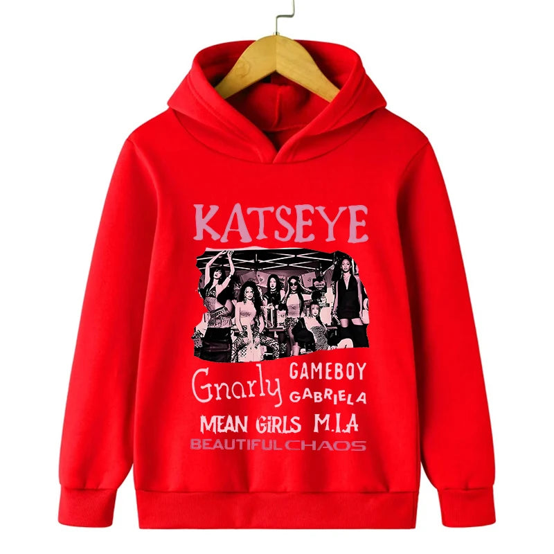 K-Pop Girls Group Katseye Hoodie Boys Girls Hooded Sweatshirts KPop