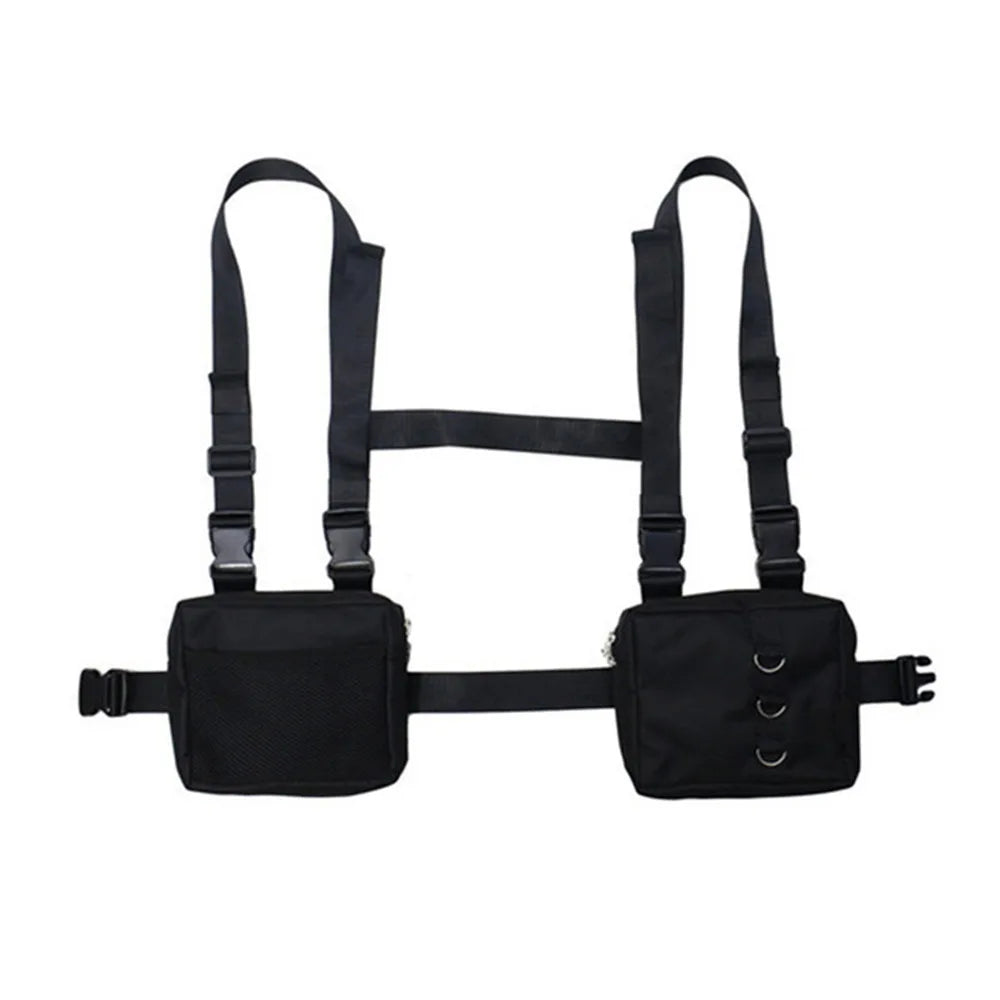 Punk Chest Bag Tactical Waist Pack Unisex Outdoor Vest Bag Harness Utility Pouch