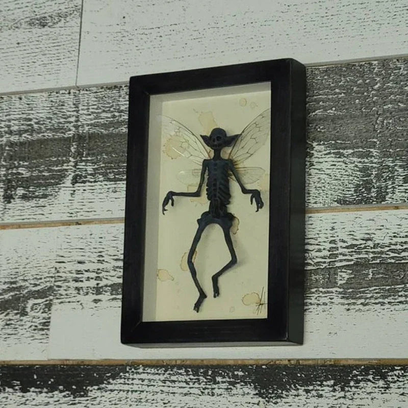 Gothic Mummified Fairy Skeleton Witchy Halloween Decor