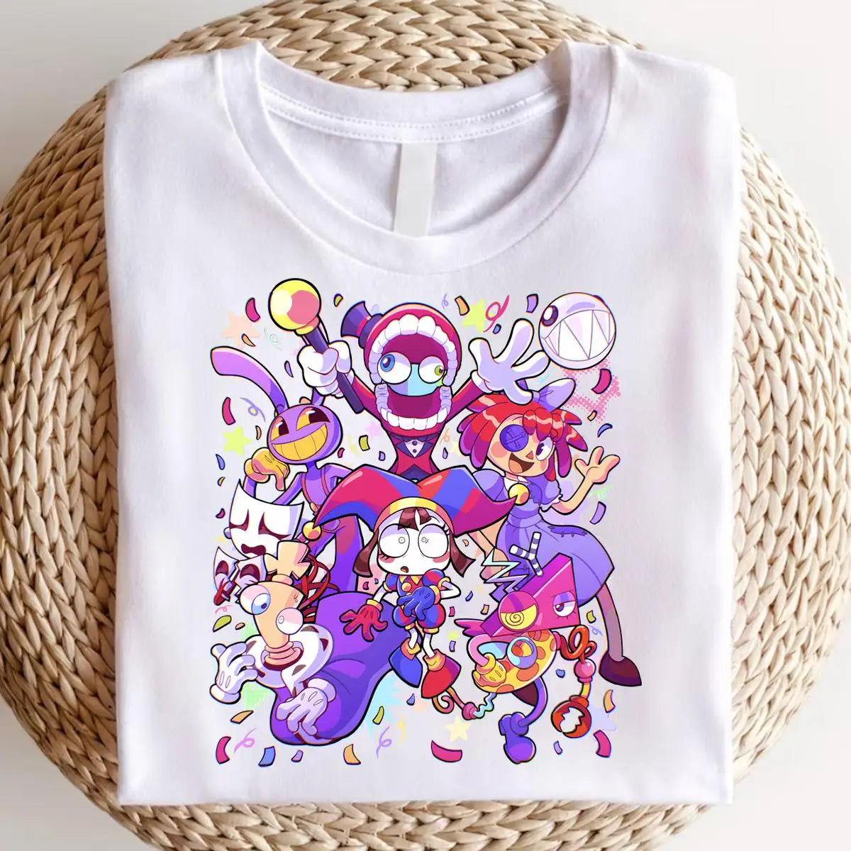 The Amazing Digital Circus Glitch TShirt Teen Adult T-shirt Top TADC Pomni Kinger Jax Cain