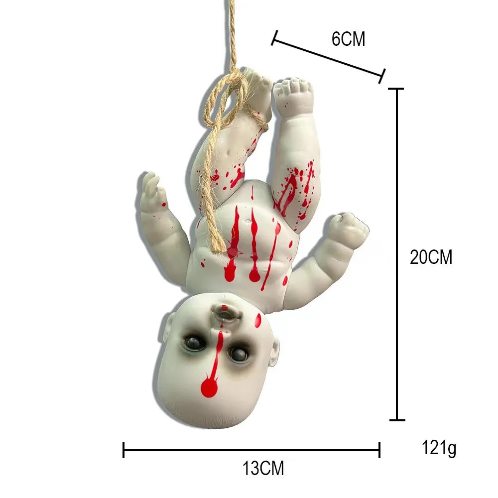 Scary Zombie Baby Halloween Horror Ornament Hanging Decoration