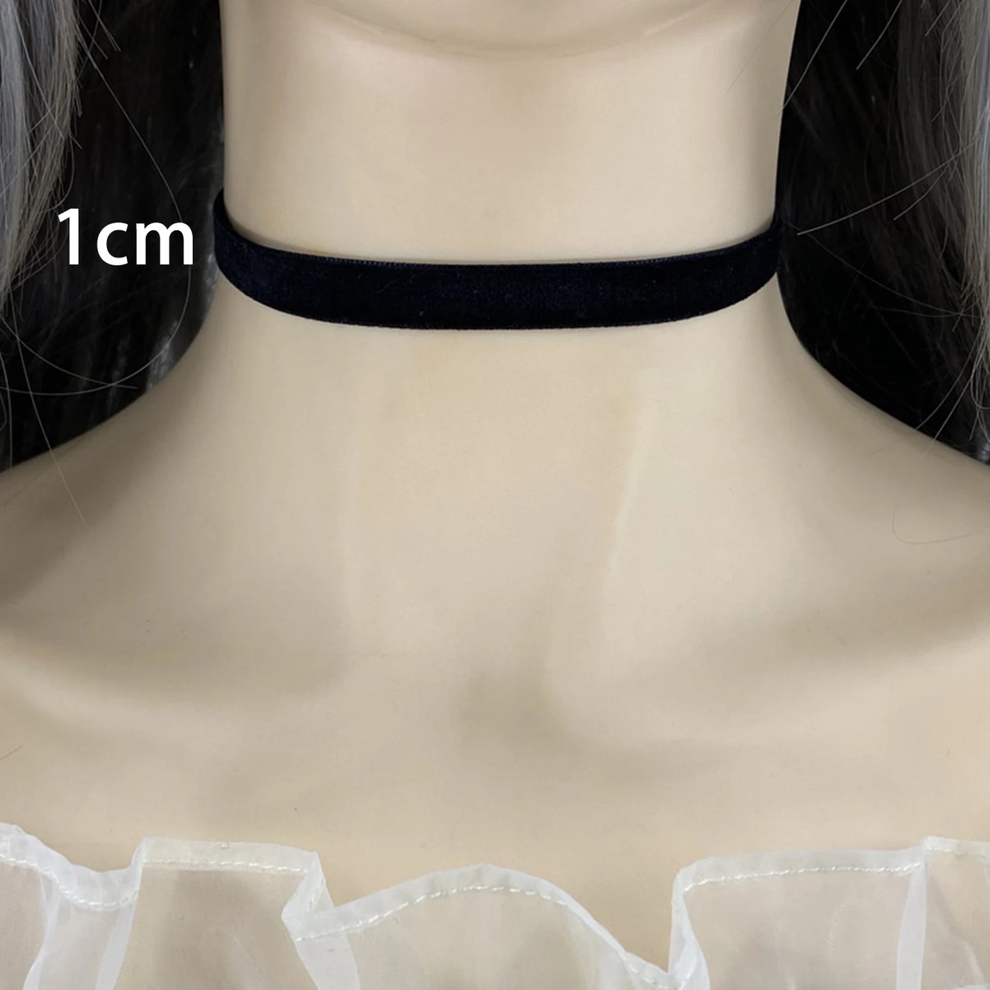 Punk Gothic Black Velvet Fabric Choker Necklace Collar