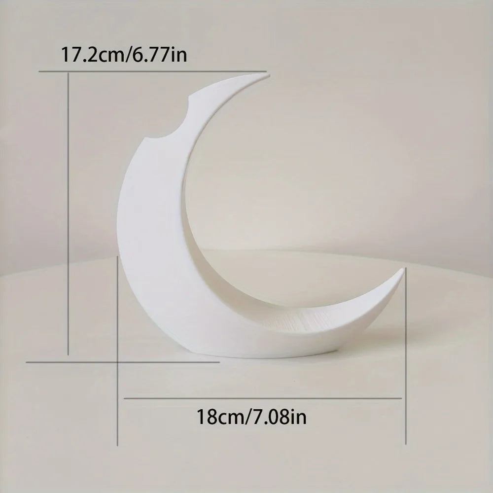 Dried Flowers Vase Artificial Flower Pot Arrangement Gothic Moon Vase