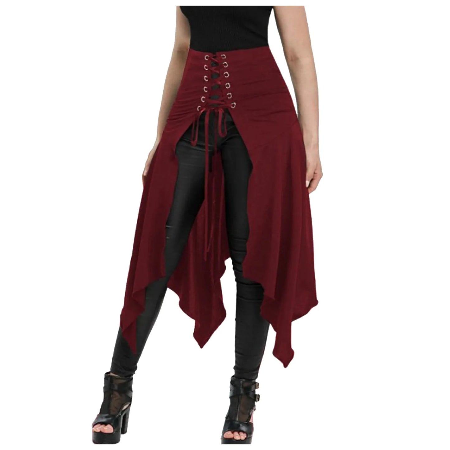 Gothic Steampunk Medieval Vintage High Waist Over Skirt