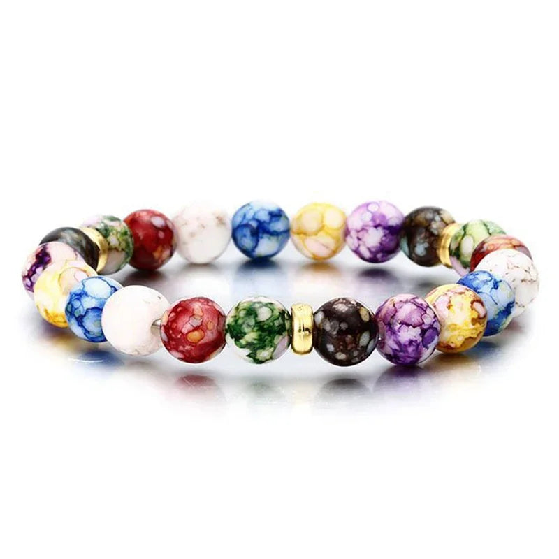 Chakra Beads Bracelet Natural Stone Yoga Reiki Healing Balance 7 Classic Calming Energy
