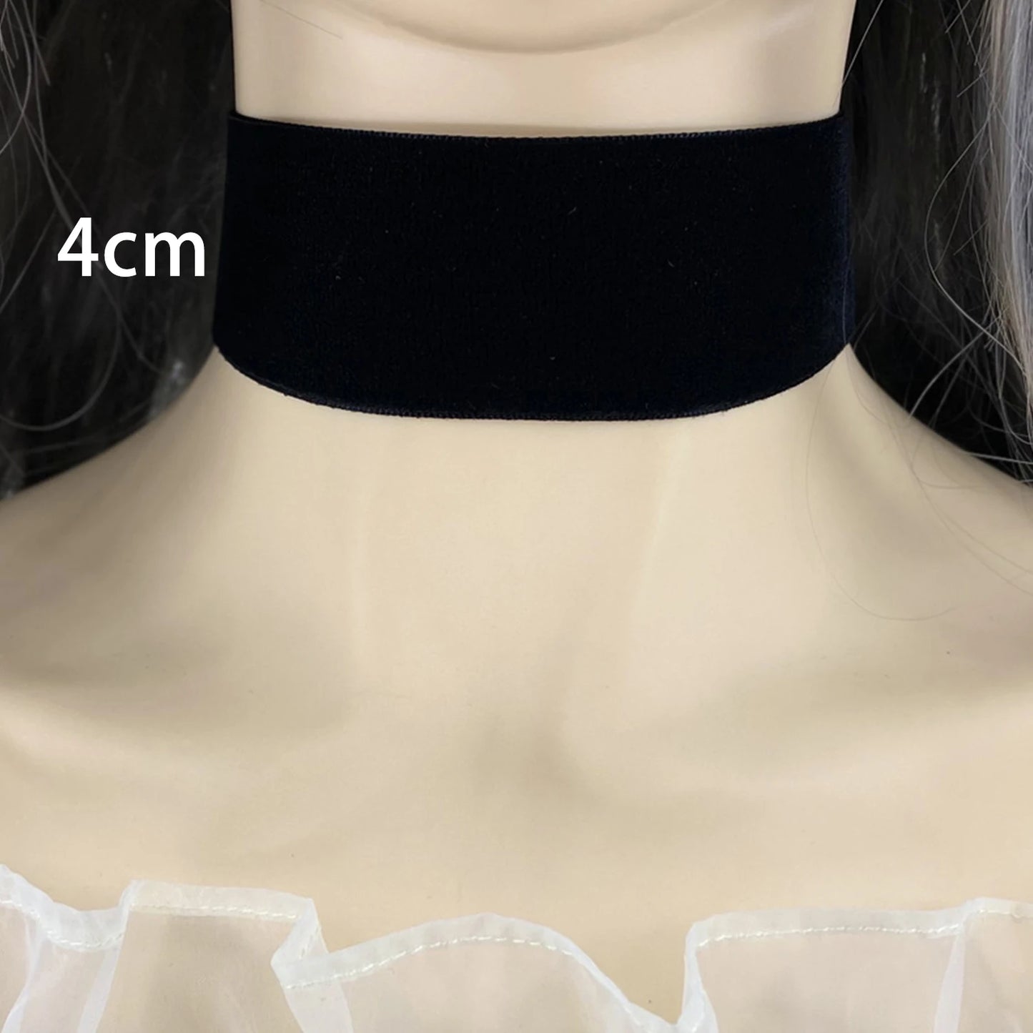 Punk Gothic Black Velvet Fabric Choker Necklace Collar