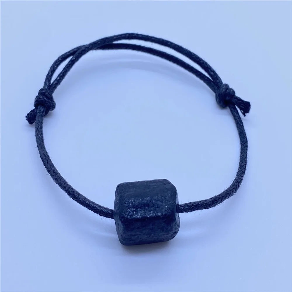 Black Tourmaline Bracelet Men Handmade Braided Energy Protection Crystal Bracelet
