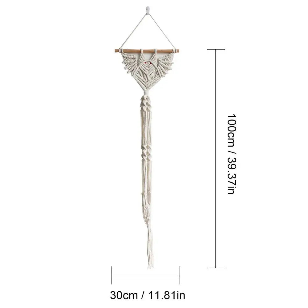 Gothic Bat Hanging Planter Woven Wicker Bat Hanging Tapestry Bohemian Wall Plant Holder