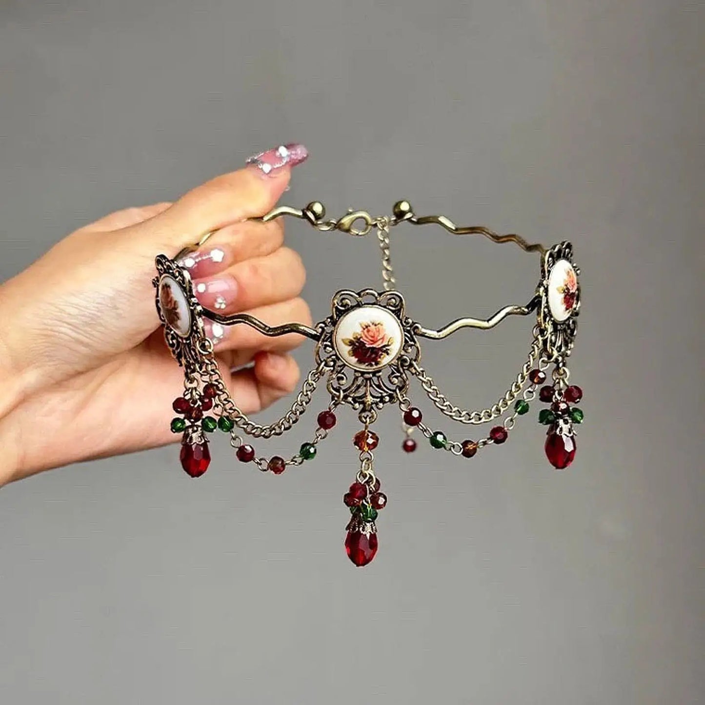 Victorian Gothic Choker Cameo Collar Costume Jewellery Accessory